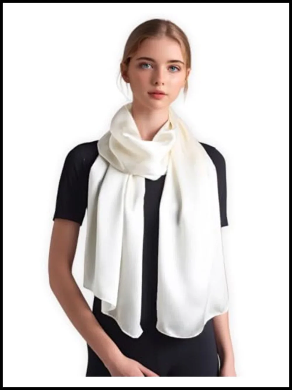 100% Mulberry Silk Long Scarf Wrap Large Oblong Shawl Sun Protection